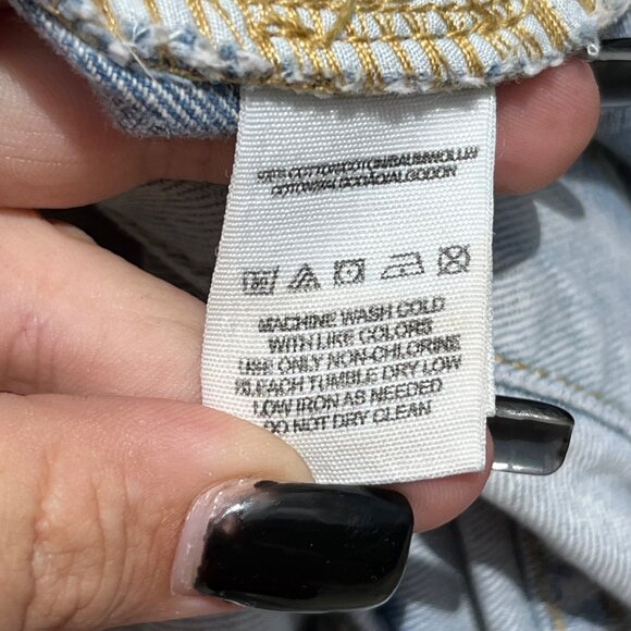 Free People Crochet Lace Trim Denim Jean Shorts Size 25 - Picture 5 of 9